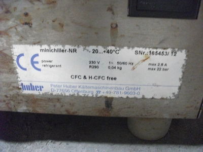 Huber Mini Chiller Type: CFC 4H  -20 to +40 deg. C