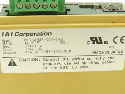 IAI PCON-CA-56PI-CC-0-0-ABU ROBO Cylinder Position Controller PowerCON 150 24VDC