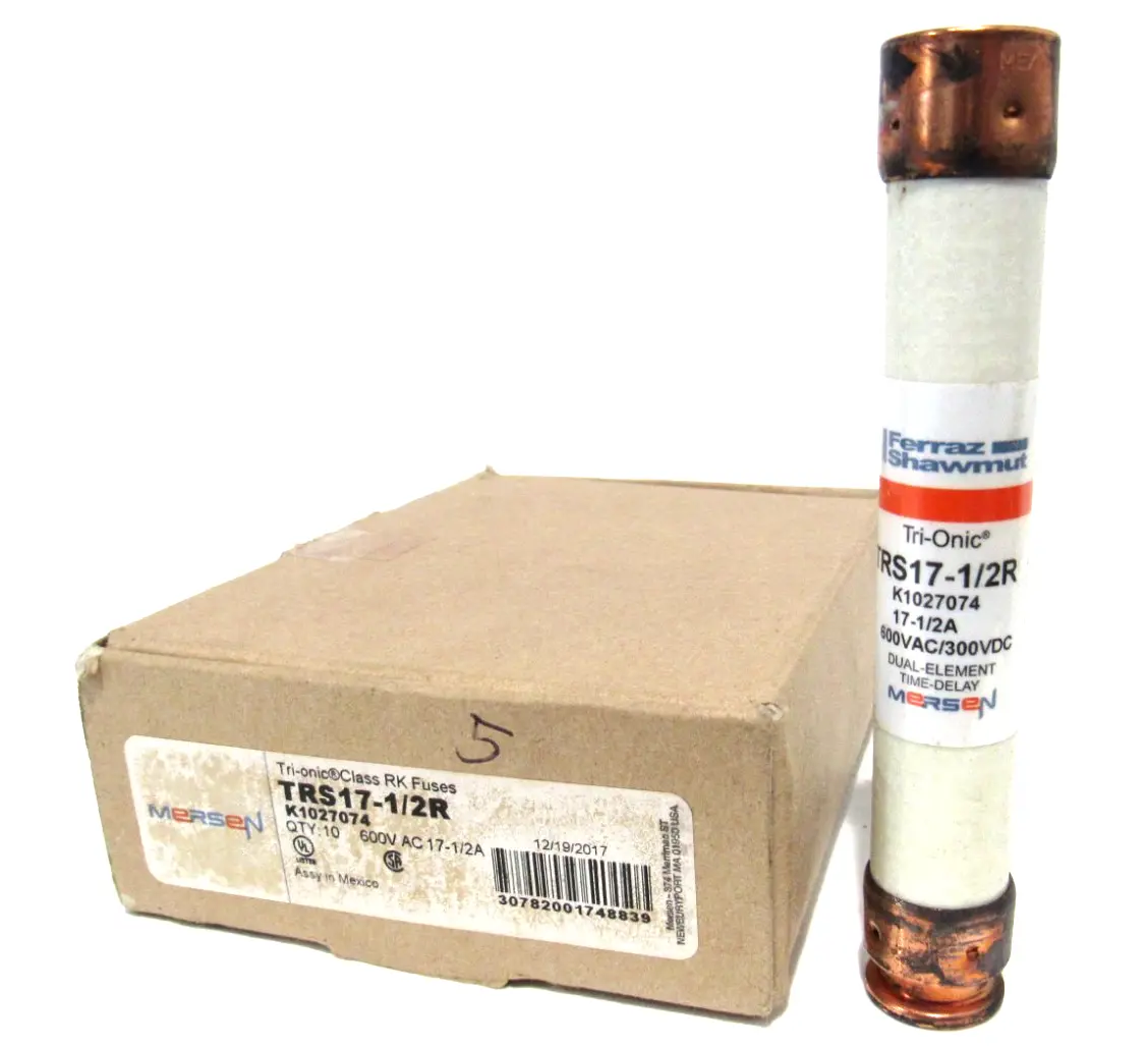 BOX OF 5 NEW MERSEN / SHAWMUT TRS17-1/2R FUSES TRS1712R