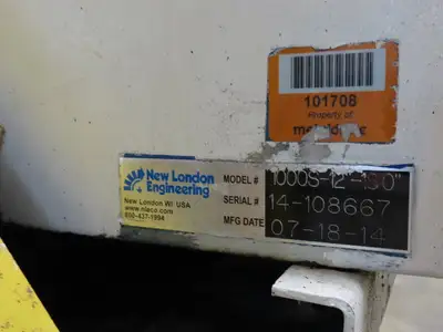 New London Engineering 12"x12' 6 Plastic Roller Belt Accumulating Conveyor 25FPM