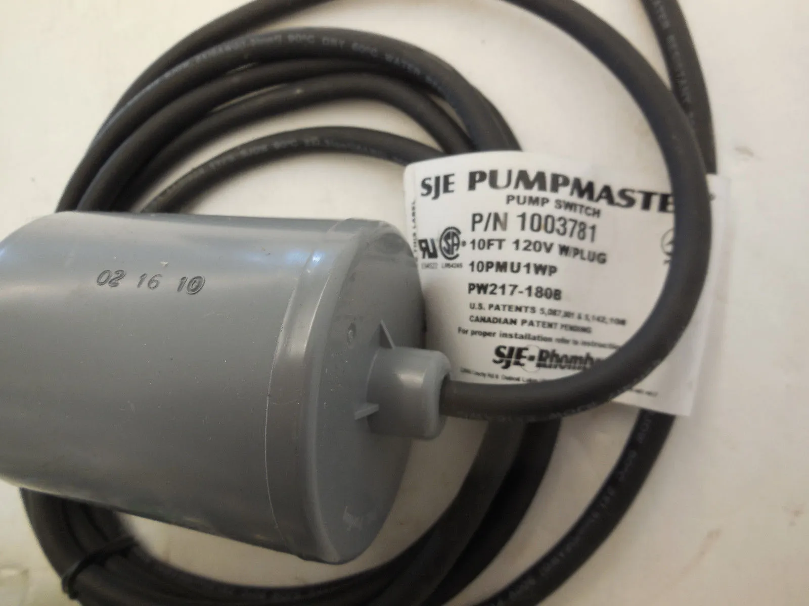 NEW SJE-RHOMBUS 1003781 PUMP SWITCH