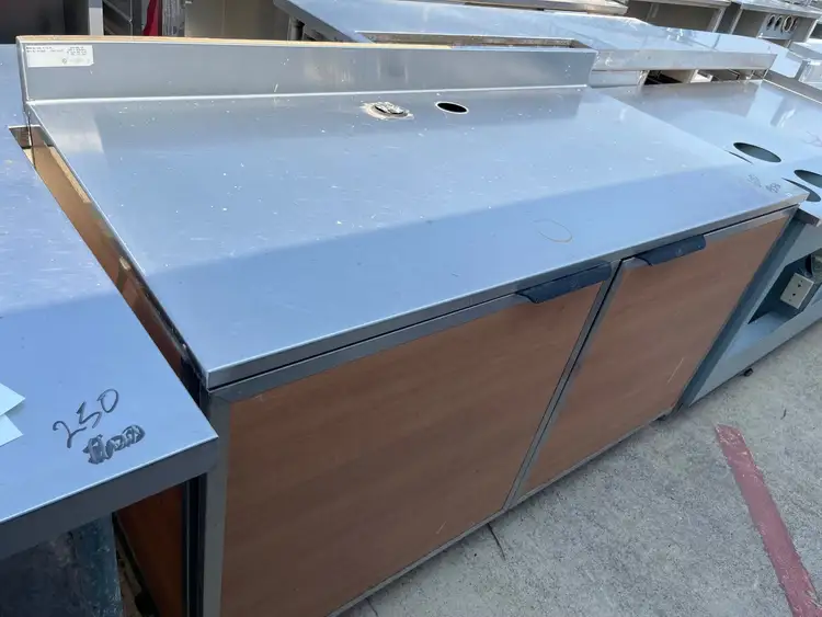 Used Duke Used 60" Duke Stainless Steel Wood Grain Storage Cabinet Work Station - SS243 Food Prep Tables Illinois US | Falcon Restaurant Supply #1375965