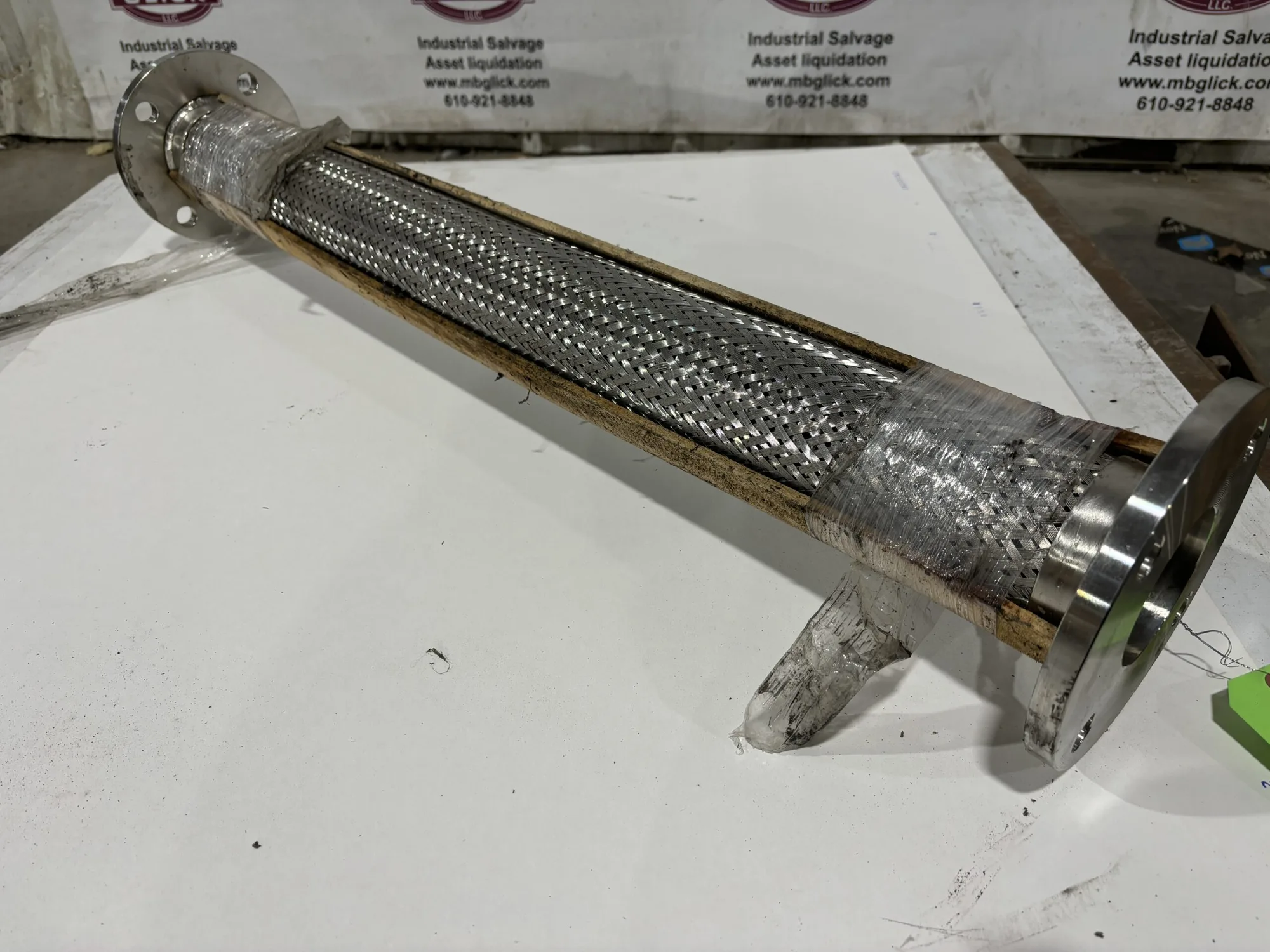 SPFH0250-4L A182 2.5″ 304 Stainless Steel Braided Flex Hose Pipe w/Flanges