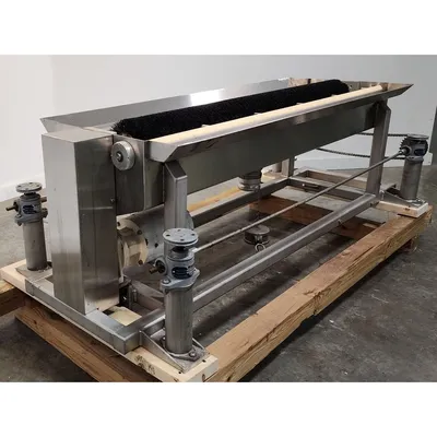 Used 1/2HP Motorized Sanitary Conveyor Belt Washing System - 54"W