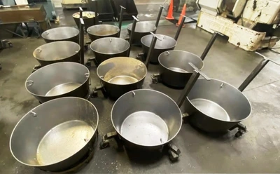 (12) Barrett 1100-E chip baskets with carts.