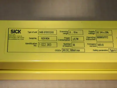 New | in-Stock SICK C4K50703CCXX0B KIT Light Curtains & Grids Ohio US | HGR 24 #1187096