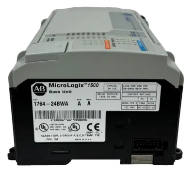 USED ALLEN BRADLEY 1764-24BWA MICROLOGIX BASE UNIT W/ 1764-LRP