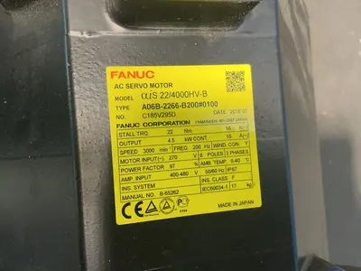 Used 2018 FANUC AIS 22/4000HVB / A06B2266B200#0100 Motors (misc) Ohio US | HGR 24 #1345764