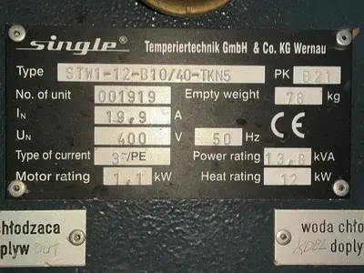 Used SINGLE STW112B10/40TKNG Temperature Controls Ohio US | HGR 24 #1549598