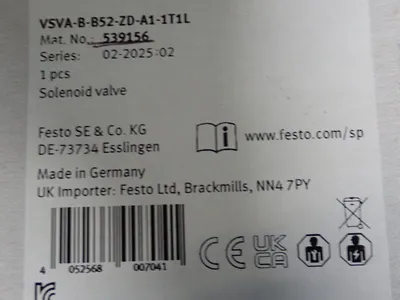 New | in-Stock FESTO VSVABB52ZDA11T1L Pumps Ohio US | HGR 24 #1056394