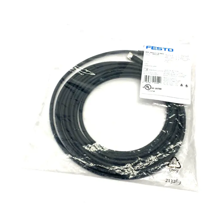 New | in-Stock FESTO DBL-ENDED CONNECTION CABLE M8 4-PIN 5M Cable & Wire | Maverick Industrial Sales #1113566
