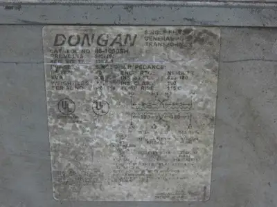 Dongan 86-1050SH 3KVA General Purpose Transformer 240x480HV 120-240LV