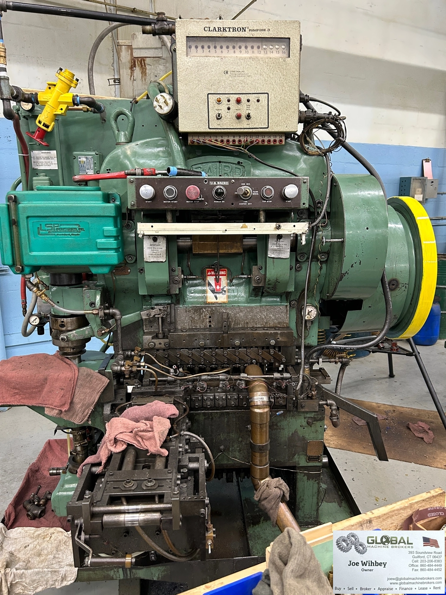 US Baird 2-19 Transfer Press 1.5" Stroke Minster Clutch Pressmate Feed 11 Ops