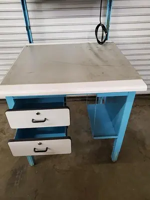 WORKBENCH WITH STORAGE AND LIGHT 36''  X 36''