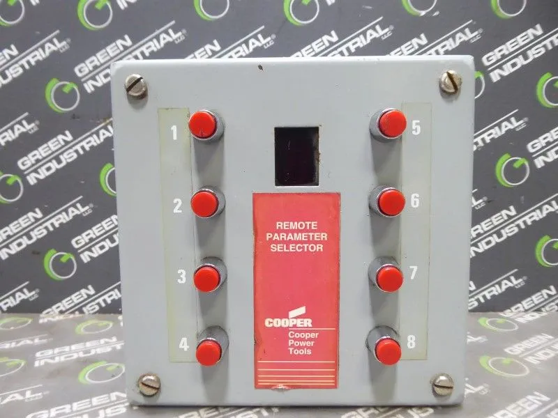 Cooper Power Tools Remote Parameter Selector Used