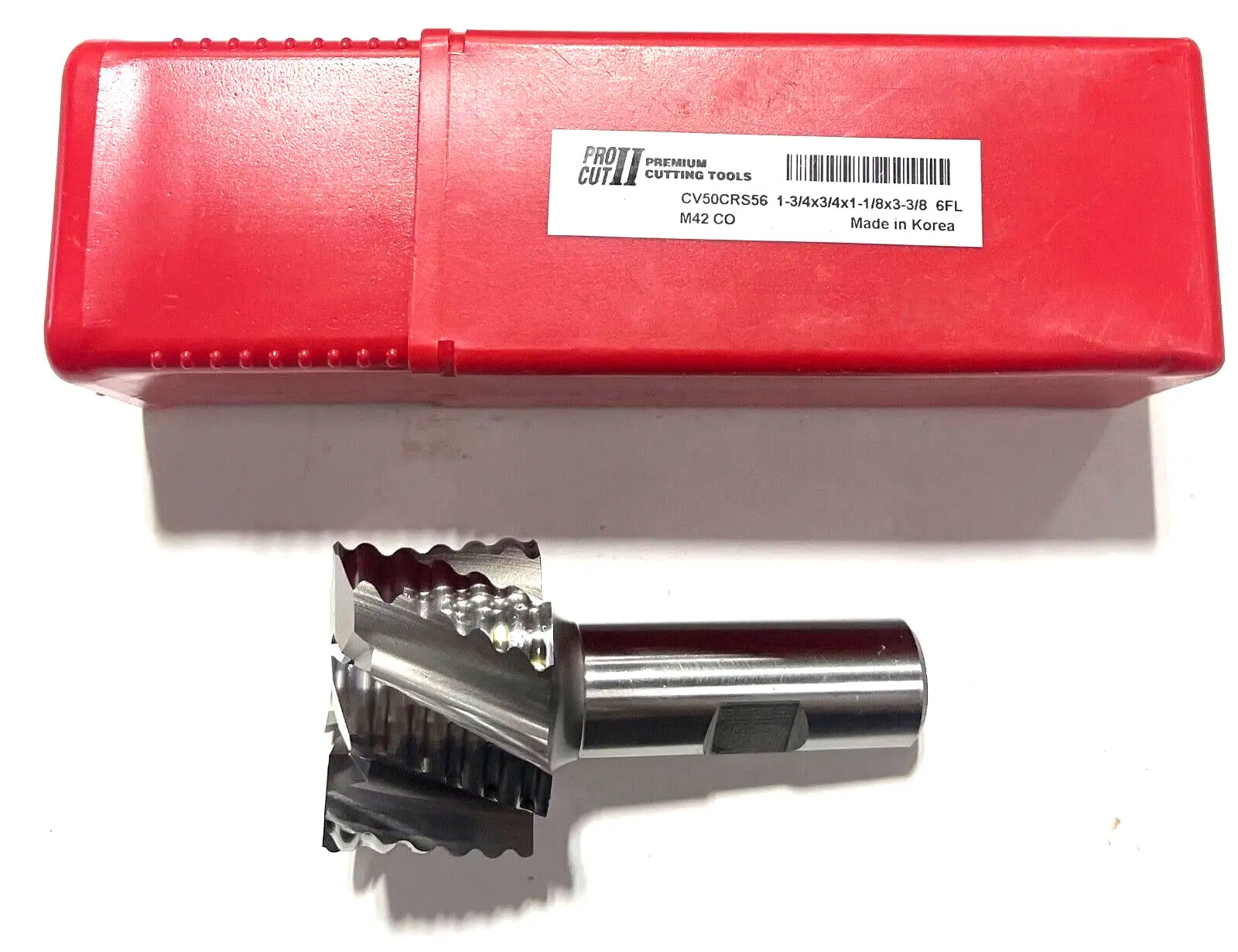 ProCut 1-3/4" Cobalt M42 Roughing End Mill 6 Flute Coarse 3/4" Shank
