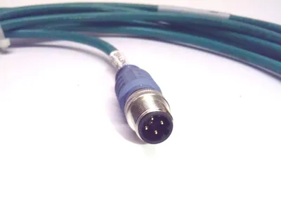 USED TURCK EUROFAST CORDSET DBL-ENDED M12 4-PIN TO M12 8-PIN