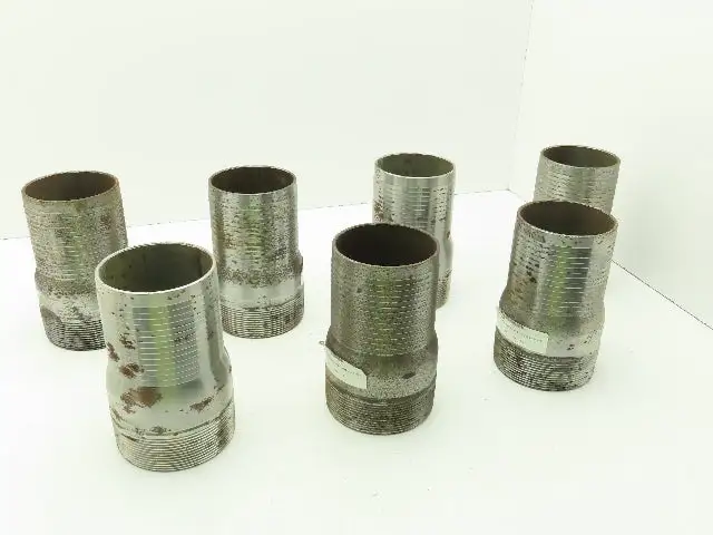 Dixon Valve 4"x 4" NPT Steel Pipe Nipple Hose Barb Fitting  Lot of 7