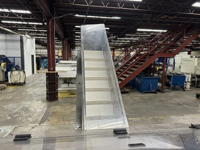 11" Wide EMI Plastics Inclined Conveyor