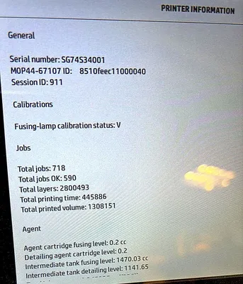 Used 2017 HP Jet Fusion 3D 4200 3D Printers ES | Galico auction group #1388779
