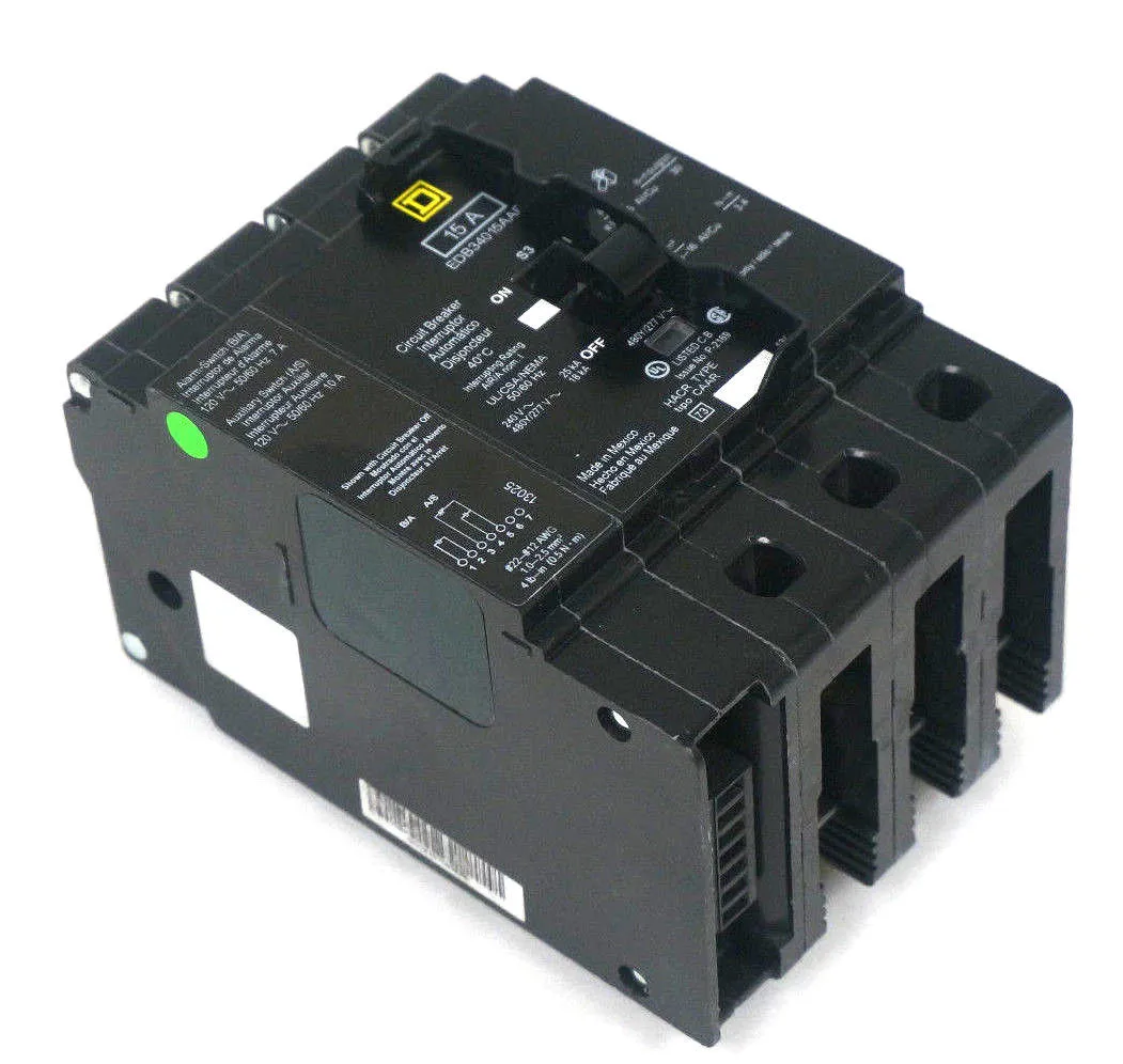 NEW SQUARE D EDB34015AABA CIRCUIT BREAKER 15A, 480Y/277V