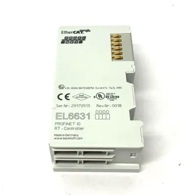 Used Beckhoff EtherCAT 2-Port Communication Interface, PROFINET RT Controller PLC Processors Michigan US | Maverick Industrial Sales #1398866