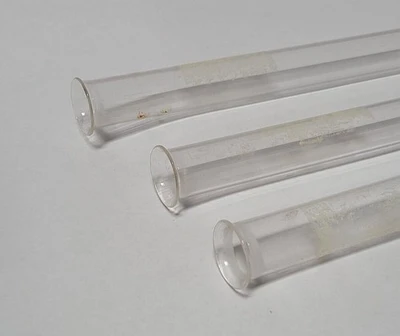 Lot of 3 Glass Flange Pipe Glass Tube 1 x 50