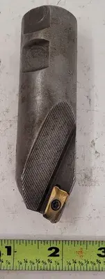 SINGLE FLUTE 45-DEGREE INDEXABLE CHAMFER TOOL, 1-1/4" SHANK, OAL 4.5"