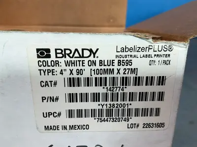 Used BRADY 142773 / 142774 Blank Label Ohio US | HGR 24 #1489744