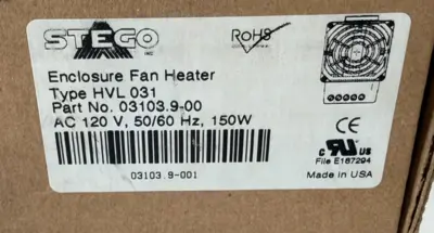 NEW HAMMOND MFG. SHV031039 FAN HEATER