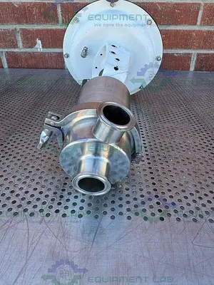 USED BAUMANN 54-84161S TRI CLAMP SANITARY CONTROL VALVE 1 1/2", 5-15 PSI