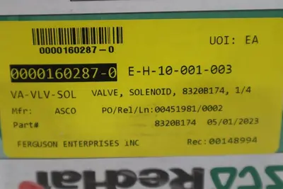 NEW IN BOX ASCO 8320G174 solenoid valve 1/4" NEW WITH BOX STOCK G555