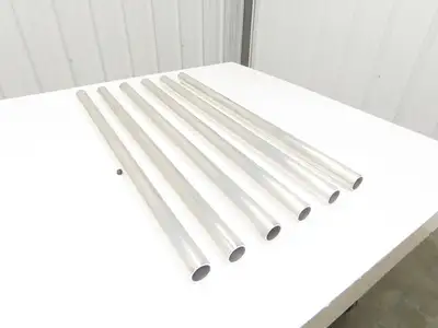 1-1/4"x 36" Sch 40 Aluminum Speed-Rail 1.66" Pipe OD Lot of 6