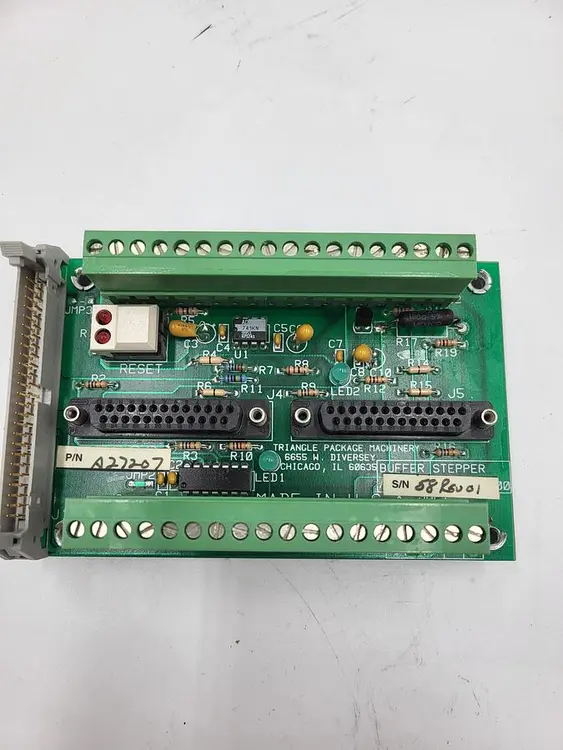 Used TRIANGLE TRIANGLE BUFFER STEPPER BOARD P/N A27207 I/O Boards & Replacement Parts | ND Industrial Surplus #1215800