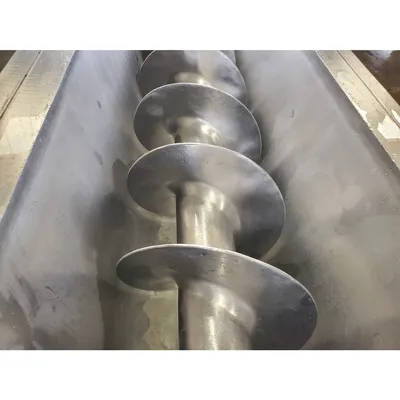 Used 8"dia. Stainless Steel Single Auger Steam Cheese Cooker Conveyor Processor