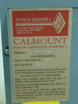 Used CALMOUNT KIM43018-3 Capacitors Michigan US | Ideal Machinery #1275165