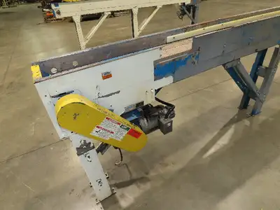 New London Engineering 7.5"x16' Plastic Roller Belt Accumulating Conveyor 30 FPM