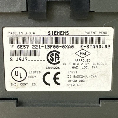 USED Siemens 6ES7 221-1BF00-0XA0