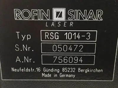 USED ROFIN SINAR RSG 1014-3