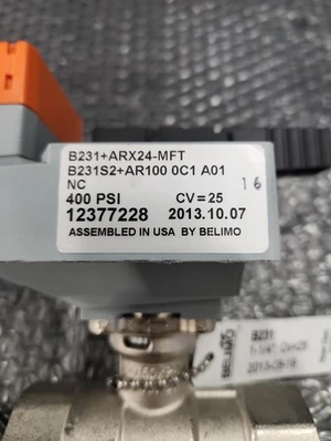 Belimo B231+ARX24-MFT 1-1/4" Characterized Control Valve ⚡️🇺🇸 SHIP+WARRANTY