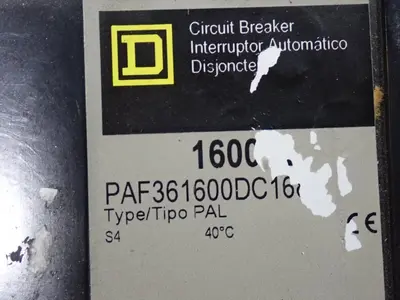 USED SQUARE D PAF361600DC1680