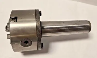 4-1/2" Diameter 3 Jaw Lathe Chuck KITAGAWA 4 A1 630 JAPAN With Morse 5 Arbor