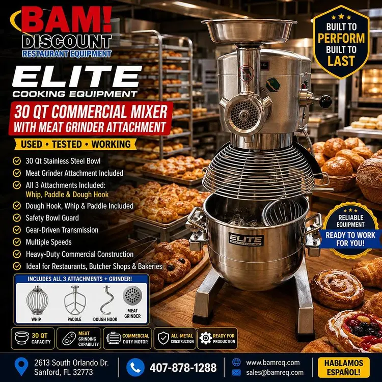 Used ELITE B30J Planetary Mixers Florida US | BAM Discount Restaurant Equipment #1263806