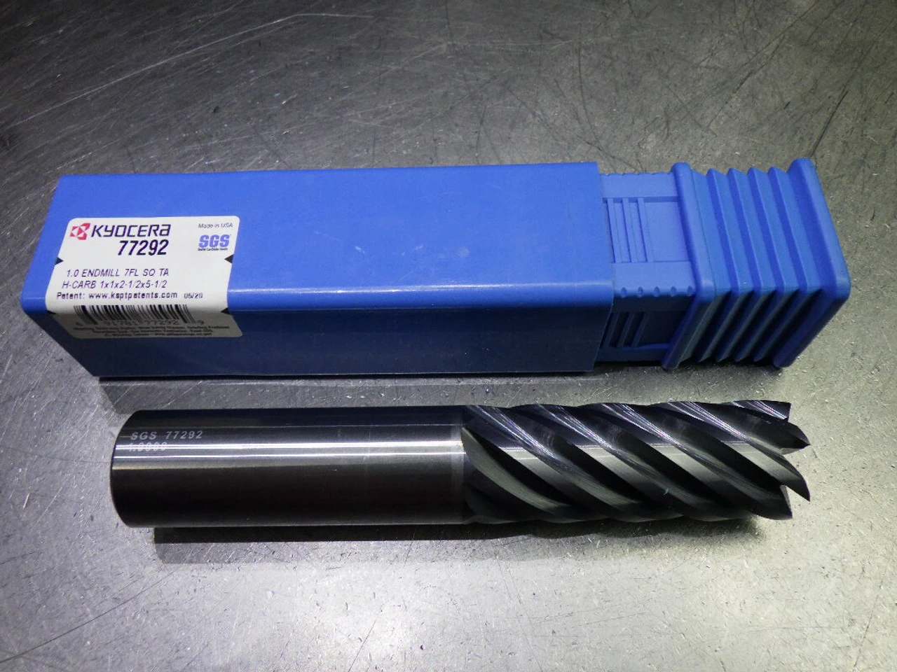 Kyocera/SGS 1" 7 Flute Carbide SQ Endmill 1" Shank TA Coated 77292 (LOC2756A)