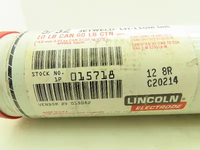 Lincoln LH-110M MR Carbon Steel Stick Welding Rod Electrode  5/32"X14" 10 Lbs