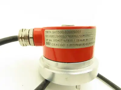 BEI Sensors GHT500-0300S001 Rotary Encoder Wired 30VDC 3/8 Hollow Bore
