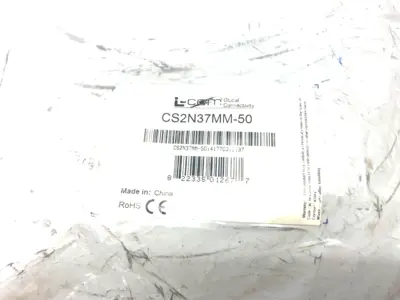 NEW L-COM PREMIUM MOLDED D-SUB CABLE DB37 MALE/MALE 50'