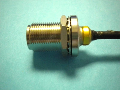 SUHNER SMB MALE TO N FEMALE BULKHEAD CABLES  WITH GOLD CONNECTOR