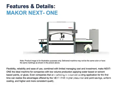 Used 2023 MAKOR NEXT-ONE 1300 OSCILLATING SPRAYER SYSTEM Woodworking Complete Operations North Carolina US | CAROLINA MACHINERY SALES #1463600