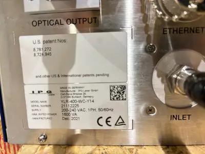 New | in-Stock IPG YLR-400-WC-Y14,P30-001214 Lasers / Laser Systems Michigan US | Maverick Industrial Sales #1453925